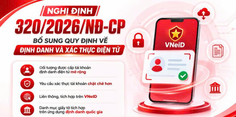 Nghị định số 320/2026/NĐ-CP, bước đột phá mới trong công tác định danh điện tử và chuyển đổi số quốc gia
